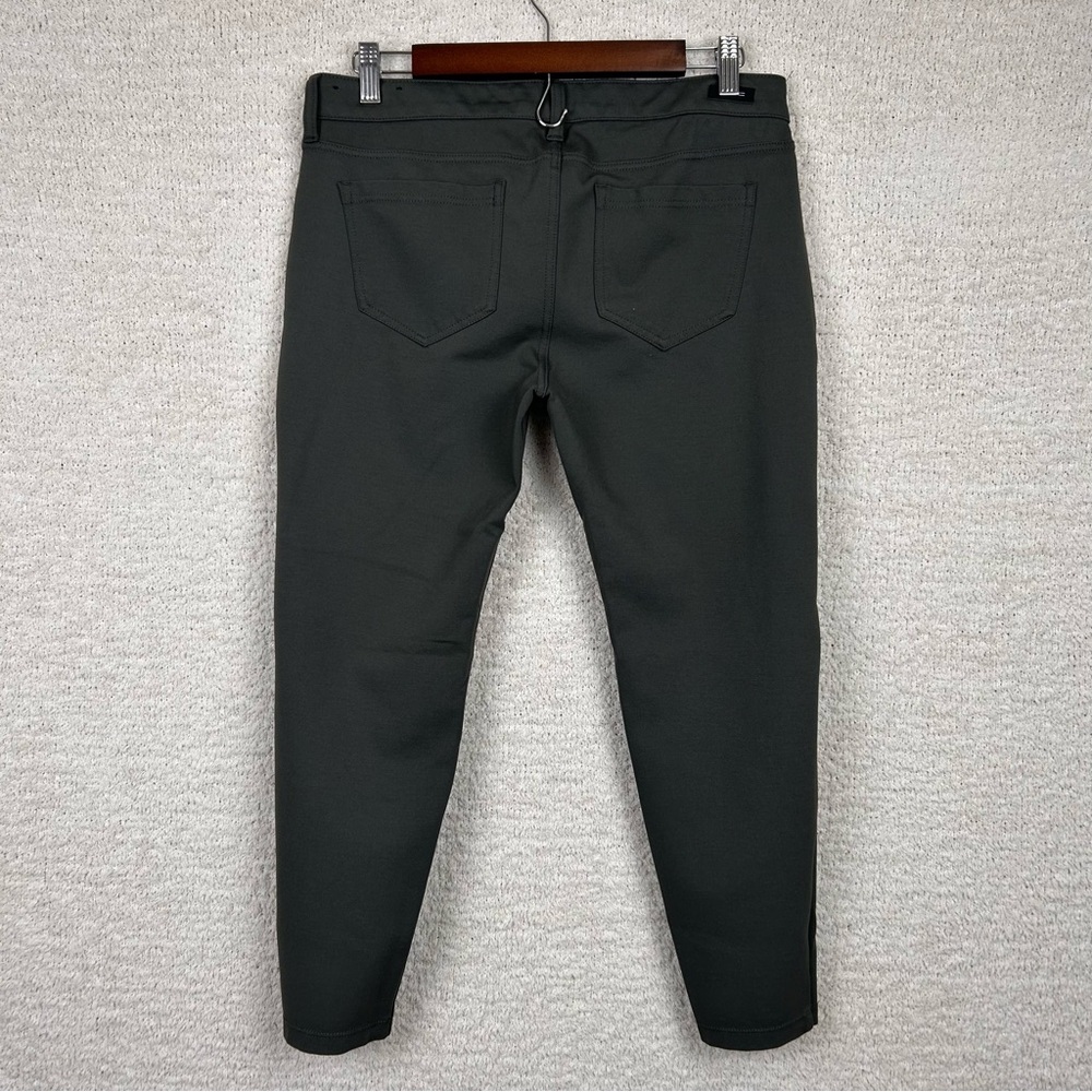 Liverpool Pants Womens 12/31 Petite Peat Green Taper Leg Ponte Knit Stretch Pant - Picture 4 of 11